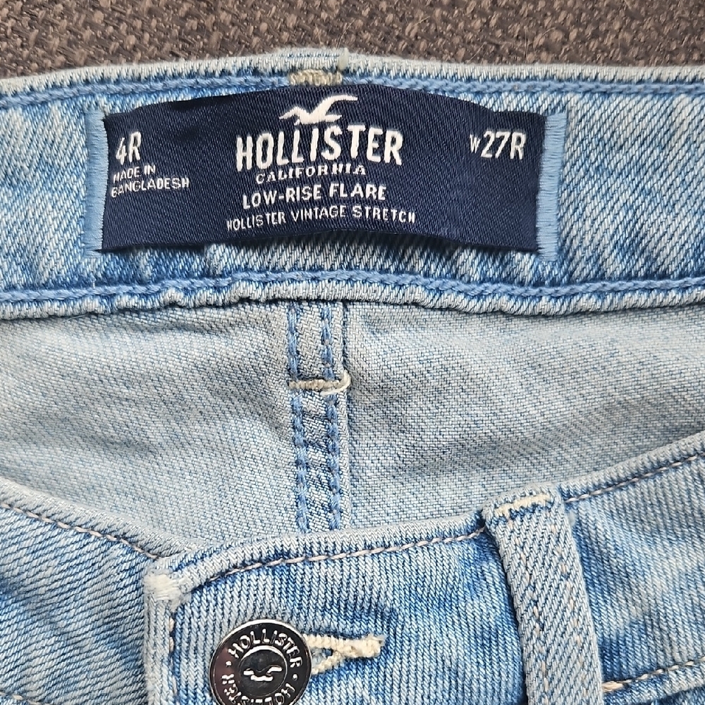 Hollister Light Blue Jeans with Heart Patches - Picture 2 of 4